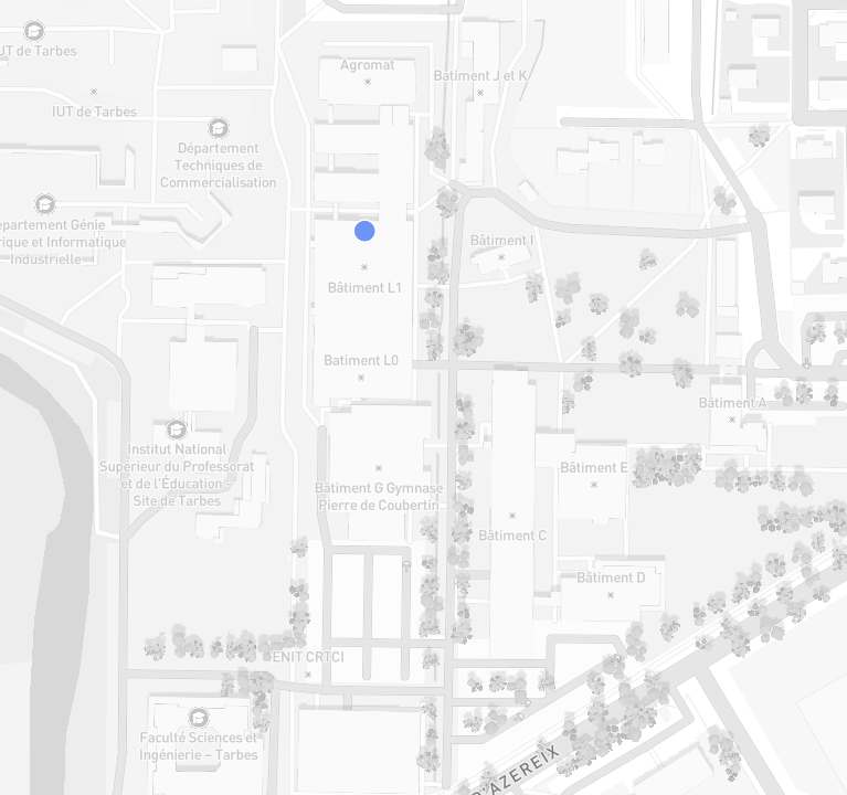 Campus map showing maker space location